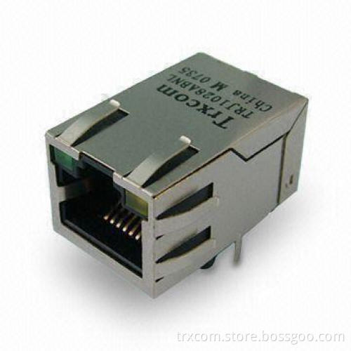 1x1 Tab-up RJ45 Jack with Internal Magnetic
